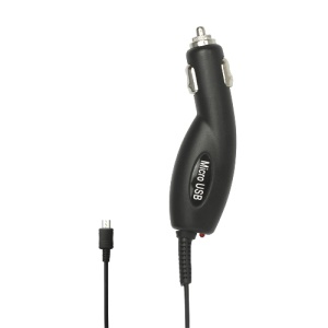 800mA MicroUSB Car Charger with Spiral Cable for Samsung HTC Sony BlackBerry Nokia etc