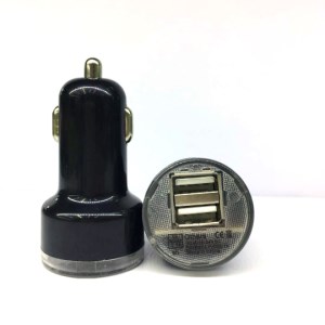 Dual USB Car Charger Adapter for iPad iPhone Samsung Galaxy Tab 2.1A - Black