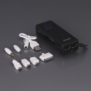 5800mAh Dual USB Port Power Bank External Battery Charger for iPhone 4S 4 iPod Touch HTC Samsung i9300 Galaxy S 3 - Black