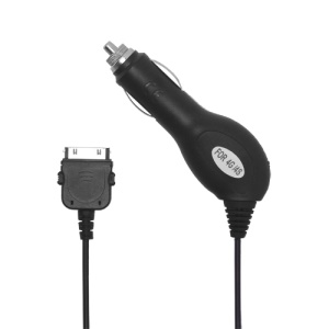 Coil Cord Plug-in Car Charger for iPhone 4S 4 3GS 3G iPod