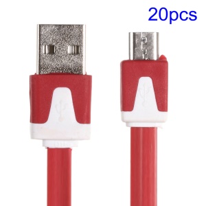 Flat Micro USB Data Sync Charge Cable for Samsung HTC Sony Nokia LG Blackberry Motorola etc, Length: 3M