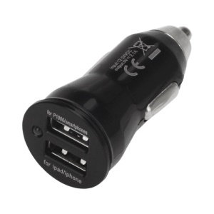 2.1A Dual USB Car Charger Adapter for iPhone 5 / New iPad / Samsung Galaxy Tab etc