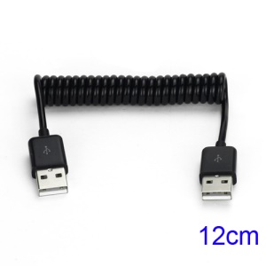 Coiled USB Male to Male Curl Spring Sprial Retractable Cable