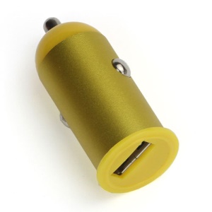 1A USB Rapid Fast Travel Battery Car Charger Adapter for iPhone 5 / iPod Touch 5 / Nano 7 - Yellow