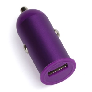 1A USB Rapid Fast Travel Battery Car Charger Adapter for iPhone 5 / iPod Touch 5 / Nano 7 - Purple