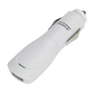 2.5A Car Cigarett Powered USB Adapter Charger for iPhone iPad iPod - White