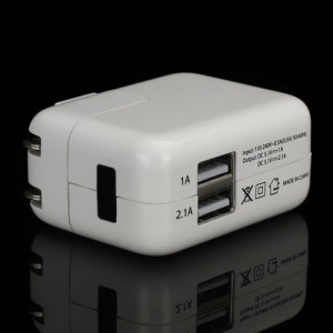 Dual USB 2 Port Power Wall Home Travel Adapter Charger - US Plug