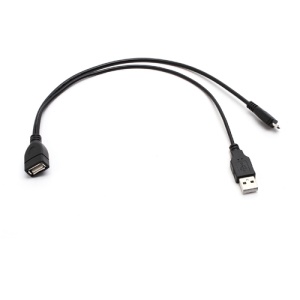 USB Female to Micro USB Male + USB Male OTG Host Cable Adapter Cable for Samsung Sony etc