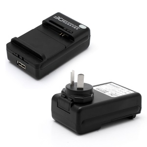Business Universal Battery Charger w/ USB Port for All Cell Phone - AU Plug