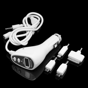 Car FM Transmitter Charger for iPhone 5 4S 4 Samsung HTC Sony BlackBerry