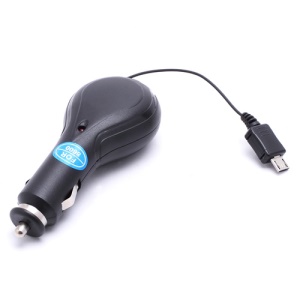 Retractable Micro USB Car Charger for Samsung HTC LG Nokia BlackBerry Sony Mobilephone