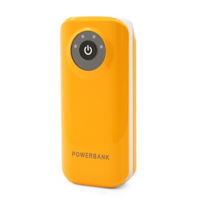 Candy USB Mobile Power Bank Battery Charger with LED Flashlight Indicator for iPhone / Samsung / HTC etc 5600mAh - Yellow