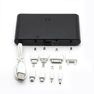 20000mAh Dual USB Power Bank External Battery Charger for iPhone iPad Samsung HTC LG Nokia etc - Black