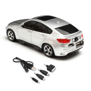 6800mAh Car Shaped Power Bank with LED Display for iPhone iPad iPod Samsung HTC LG Nokia GPS etc - Grey