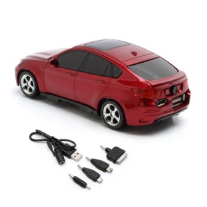 6800mAh Car Shaped Power Bank with LED Display for iPhone iPad iPod Samsung HTC LG Nokia GPS etc - Red