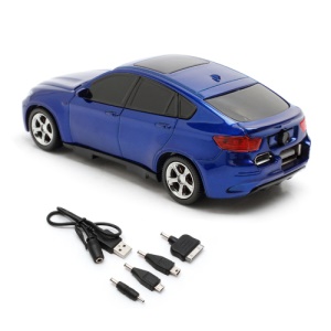 6800mAh Car Shaped Power Bank with LED Display for iPhone iPad iPod Samsung HTC LG Nokia GPS etc - Blue