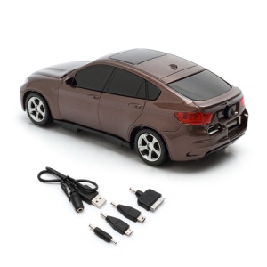 6800mAh Car Shaped Power Bank with LED Display for iPhone iPad iPod Samsung HTC LG Nokia GPS etc - Coffee