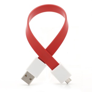 Bracelet Magnet Micro USB Charger Cable for Samsung Galaxy S4 i9500 S3 i9300 HTC Sony - Red