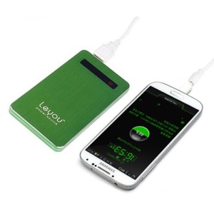 5000mAh Leyou LY750 Brushed Power Bank External Battery Charger for iPhone iPad iPod Samsung HTC LG Sony - Green