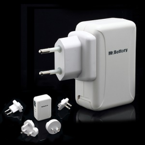 Mr.Battery 1800mAh Portable Power Station and UK US AU EU Plug Adaptor Charger