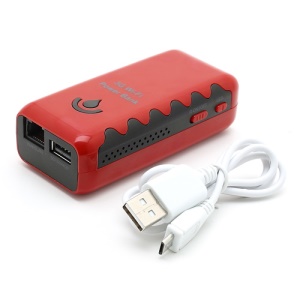 5200mAh Power Bank &amp; 150Mbps 3G Wi-Fi Router for iPhone iPod Samsung HTC LG Sony Nokia - Black / Red