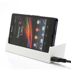 Desktop Dock Sync Cradle Charger for Sony Xperia Z C6603 C6602 L36h HSPA+ LTE - White