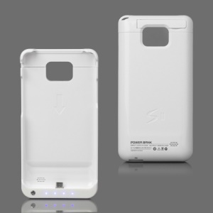 2800mAh External Battery Case for Samsung I9100 Galaxy S2 / II - White