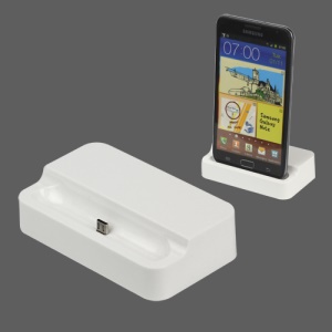 Desktop Cradle Dock Charger for Samsung Galaxy Note i9220 GT-N7000 / i717 - White
