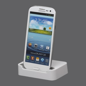 Micro USB Charging Dock Cradle Stand for Samsung i9300 Galaxy S iii - White