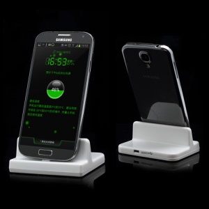 Sync Data Docking Dock Station Charger for Samsung i9500 Galaxy S4 - White