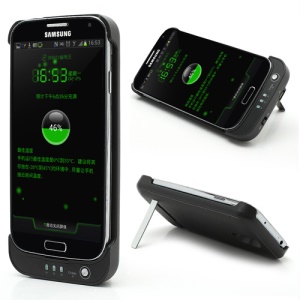 3800mAh Backup Battery Charger Stand Cover for Samsung Galaxy S IV S4 i9500 i9502 i9505 - Black