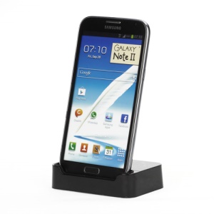 USB Cradle Dock Charger Stand for Samsung Galaxy Note II N7100 - Black