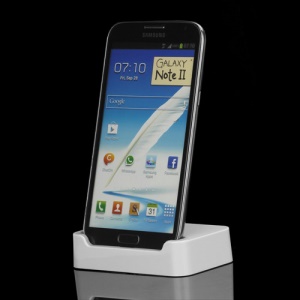 USB Cradle Dock Charger Stand for Samsung Galaxy Note II N7100 - White