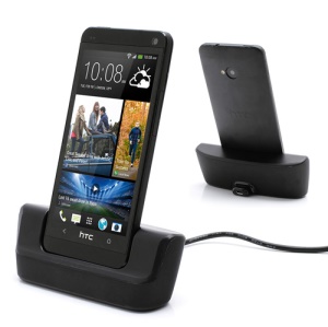 Desktop Charger Cradle Docking Station for HTC One M7 801e - Black