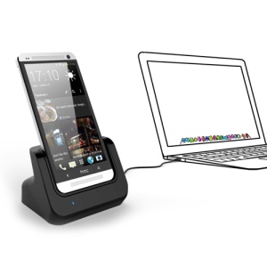 Sync Cradle Dock Charger w/ Detachable Case Plate for HTC One M7