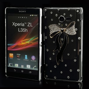Bling Diamond Bowknot Crystal Case for Sony Xperia ZL C6503 C6502 C6506 L35h