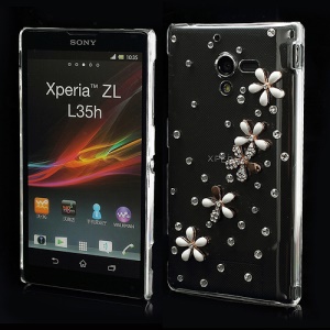 Daisy Flower Crystal Rhinestone Crystal Cover for Sony Xperia ZL C6503 C6502 C6506 L35h