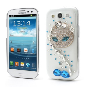Enchanting 3D Cat Bling Bling Diamante Case Cover for Samsung Galaxy S 3 / III I9300
