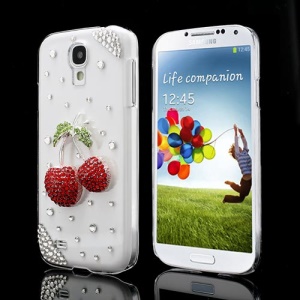 Bling Bling 3D Cherry Rhinestone Case for Samsung Galaxy S IV 4 i9500 i9505