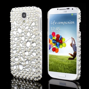 Elegant Pearl & Rhinestone Samsung Galaxy S IV 4 i9500 i9505 Shield Hard Shell