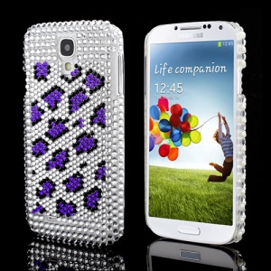 Delicate Leopard Rhinestone Chic Hard Shell Case for Samsung Galaxy S IV 4 i9500 i9505