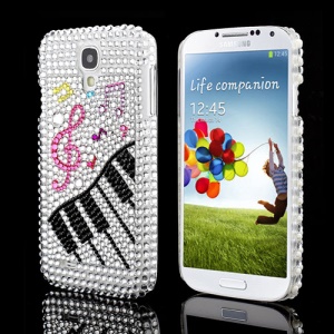 Bling Piano Key Music Notes Swarovski Rhinestone Case Cover for Samsung Galaxy S IV 4 i9500 i9505