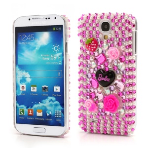 Sparkly Flower Stawberry Diamond Case for Samsung Galaxy S IV 4 i9500 i9505