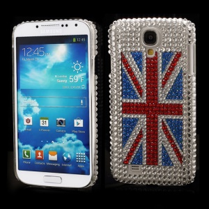 Shining Union Jack Rhinestone Case Shell for Samsung Galaxy S IV 4 i9500 i9505