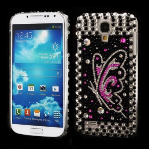 Fluttering Butterfly Rhinestone Case Cover for Samsung Galaxy S IV 4 i9500 i9505