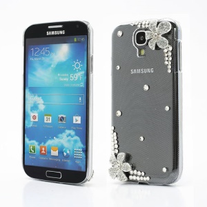 Sparkly Flower Rhinestone Case Cover for Samsung Galaxy S IV 4 i9500 i9505