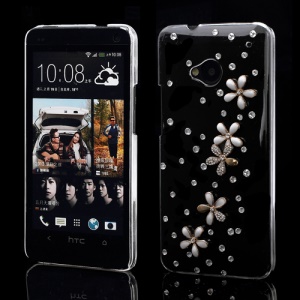 Daisy Flower Crystal Rhinestone Case for HTC One M7 801e