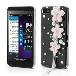 Diamond and Pearl Flower Crystal Cover Case for BlackBerry Z10 BB 10