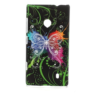 Butterfly Flora Hard Plastic Case for Nokia Lumia 520