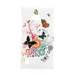 Vivid Butterfly Circle Hard Plastic Case for Nokia Lumia 720
